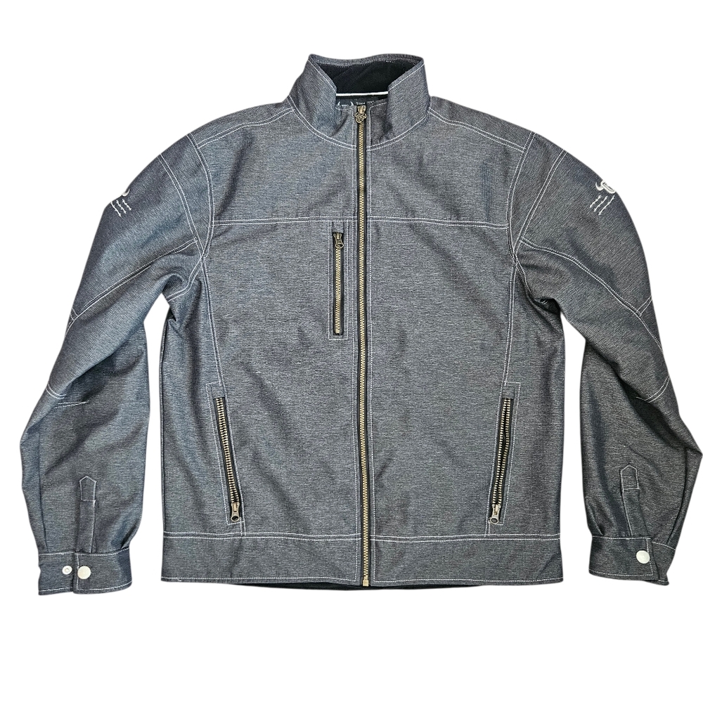 Cowboy Hardware Men's Tech Woodsman Bomber Jacket in Charcoal Sz Large